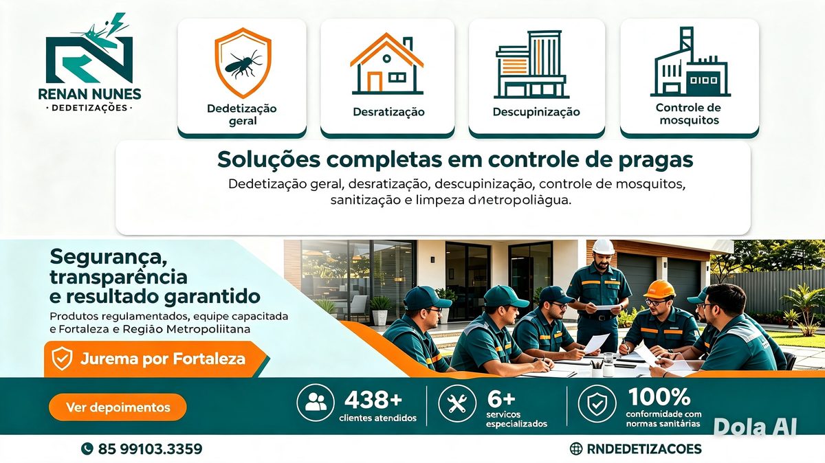 Soluções completas em controle de pragas - equipe RN Dedetizações